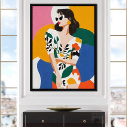 Retro Chic Diva Color Pop Portrait - NicheCanvas