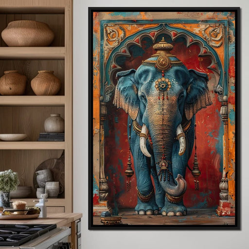 Majestic Sapphire Elephant Canvas Print