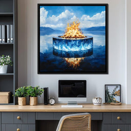 Blue Horizon Flame Enchantment - NicheCanvas