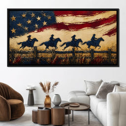 Galloping Past Frontier Lines - NicheCanvas