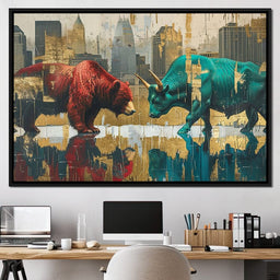 Wall Street Showdown - NicheCanvas