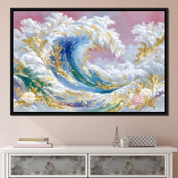 Golden Waves of Dreams - NicheCanvas