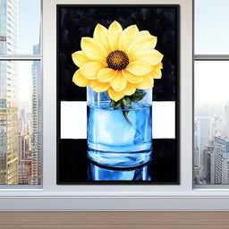 Golden Petal Reflection - NicheCanvas