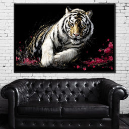 Snow Tiger Petal Shadow - NicheCanvas