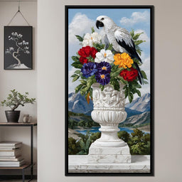 Alpine Parrot and Floral Majesty - NicheCanvas