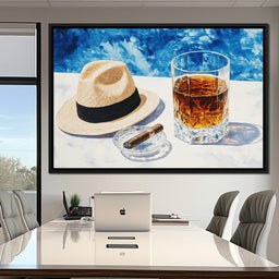 Cigar by the Pool - NicheCanvas