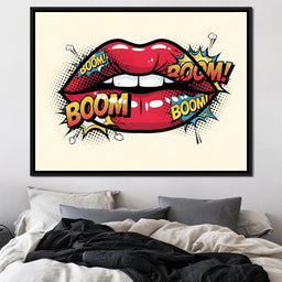 Pop Art Lips Explosive Allure - NicheCanvas