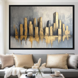 Golden Skyline - NicheCanvas