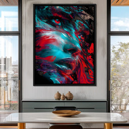 Luminous Inferno Portrait Vision - NicheCanvas