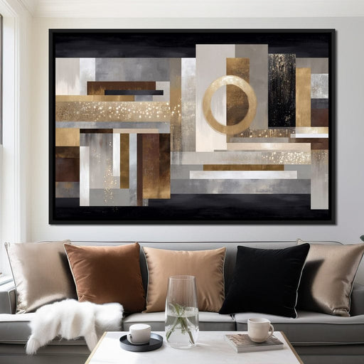 Gilded Geometry Nightfall Canvas Print