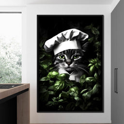Chef Kitty in Herb Haven - NicheCanvas