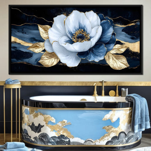 Golden Petals Midnight Harmony Canvas Print