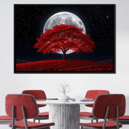 The Crimson Moon Tree - TooplesArt - NicheCanvas