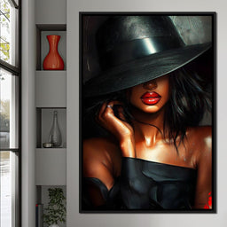 Dark Allure Under the Brim - NicheCanvas