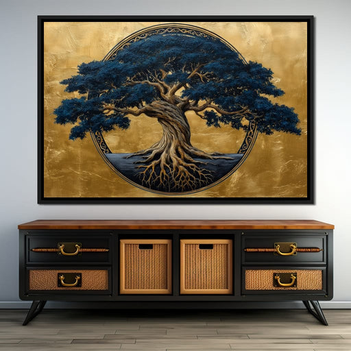 Blue Tree Of Life Canvas Print