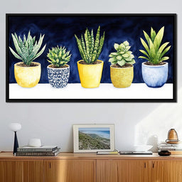 Succulent Symphony in Pots - NicheCanvas