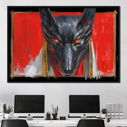 Ancient Jackal Pharaoh Sentinel - NicheCanvas