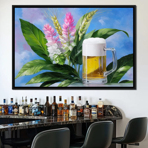 Golden Brew Botanical Harmony Canvas Print