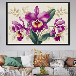 Royal Orchid Botanical Study - NicheCanvas
