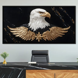 Golden Eagle Majesty Marble - NicheCanvas