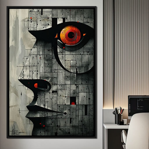 Enigmatic Gaze Fractal Mosaic - Cole Williams Canvas Print