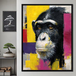Bold Chimp Portrait Pop Mood - NicheCanvas