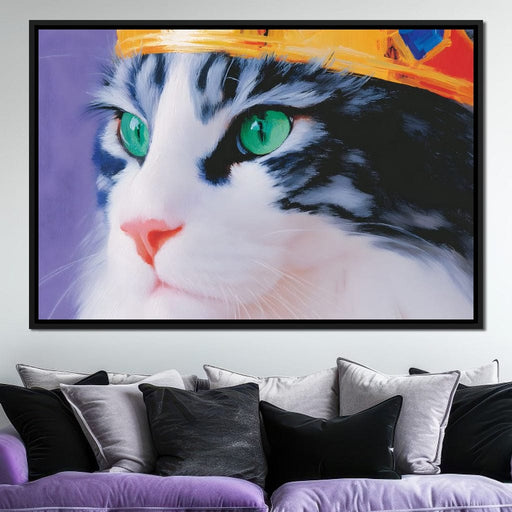 Majestic Feline Emerald Eyes Canvas Print