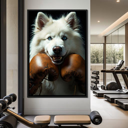 Samoyed Pugilist - NicheCanvas