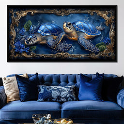 Oceanic Serenity Turtles - NicheCanvas