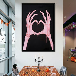 Macabre Heartbeat Skeleton Love - NicheCanvas