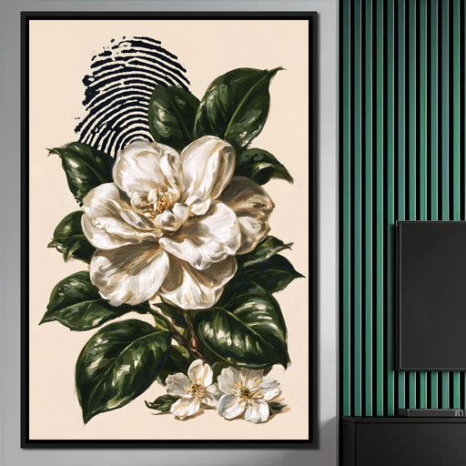Where Human Touch Meets Petal Canvas Print