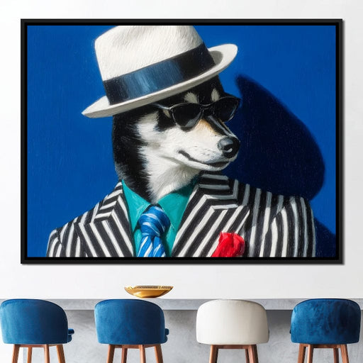 Dapper Canine in Style Canvas Print