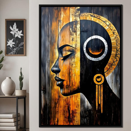 Golden Eclipse Portrait Journey Canvas Print