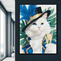 Regal Feline Elegance Unfurled - NicheCanvas