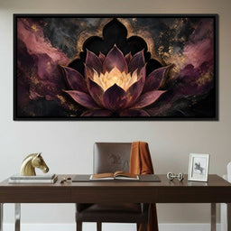 Gilded Lotus Temple Gate - NicheCanvas