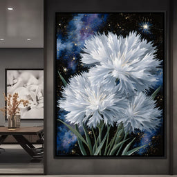 Starlit White Mum Bouquet - NicheCanvas