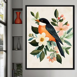 Radiant Songbird Elegance - NicheCanvas