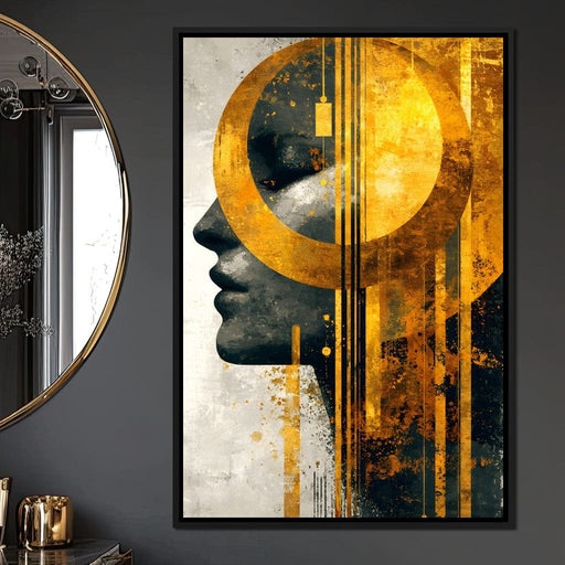 Golden Geometric Elegance Canvas Print