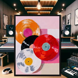 Retro Vinyl Color Spin Dance - NicheCanvas