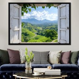 Window To Verdant Valley Dream - NicheCanvas
