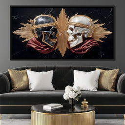 Royal Duality Marble Skull Gold - NicheCanvas