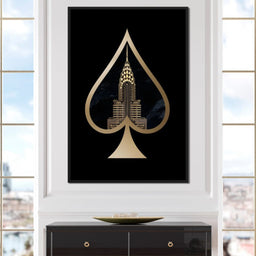 Golden Spade Deco Skyline - NicheCanvas