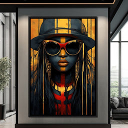 Golden Abstract Radiance - NicheCanvas