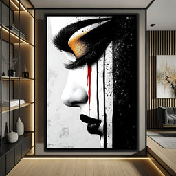 Golden Elegance Abstract Vision - NicheCanvas