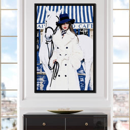 Cafe Socialite With A White Steed - NicheCanvas