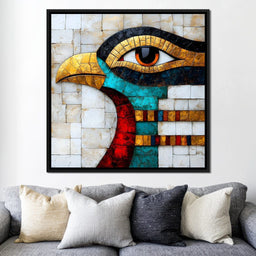 Falcon's Luminous Mosaic - NicheCanvas