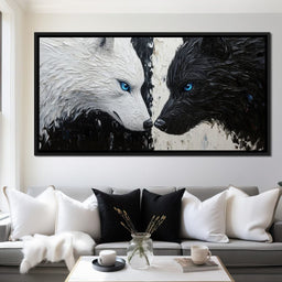 Duality of Wolf Spirits - NicheCanvas