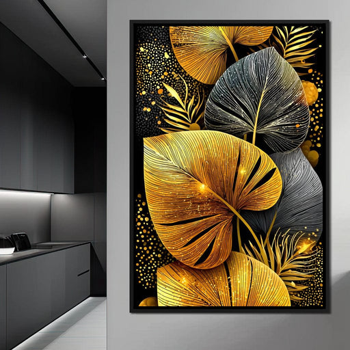 Golden Leaves Nightfall Magic Canvas Print