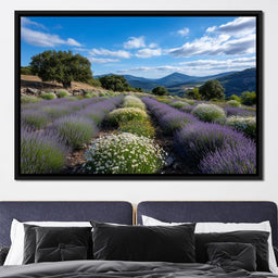 Lavender Fields Mountain Sky - NicheCanvas