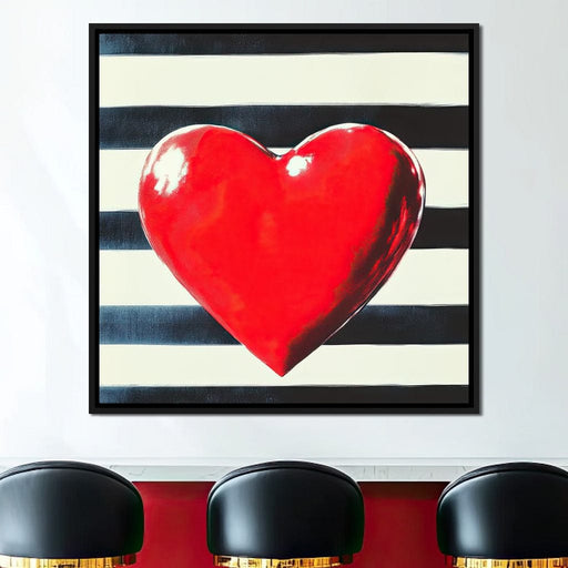 Heart Stripes Canvas Print